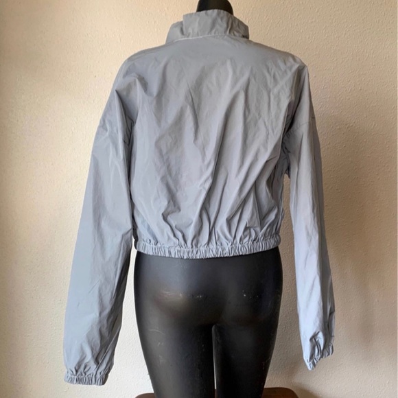 Zip up Drawstring Hem Reflective Jacket Size Large - Picture 4 of 12
